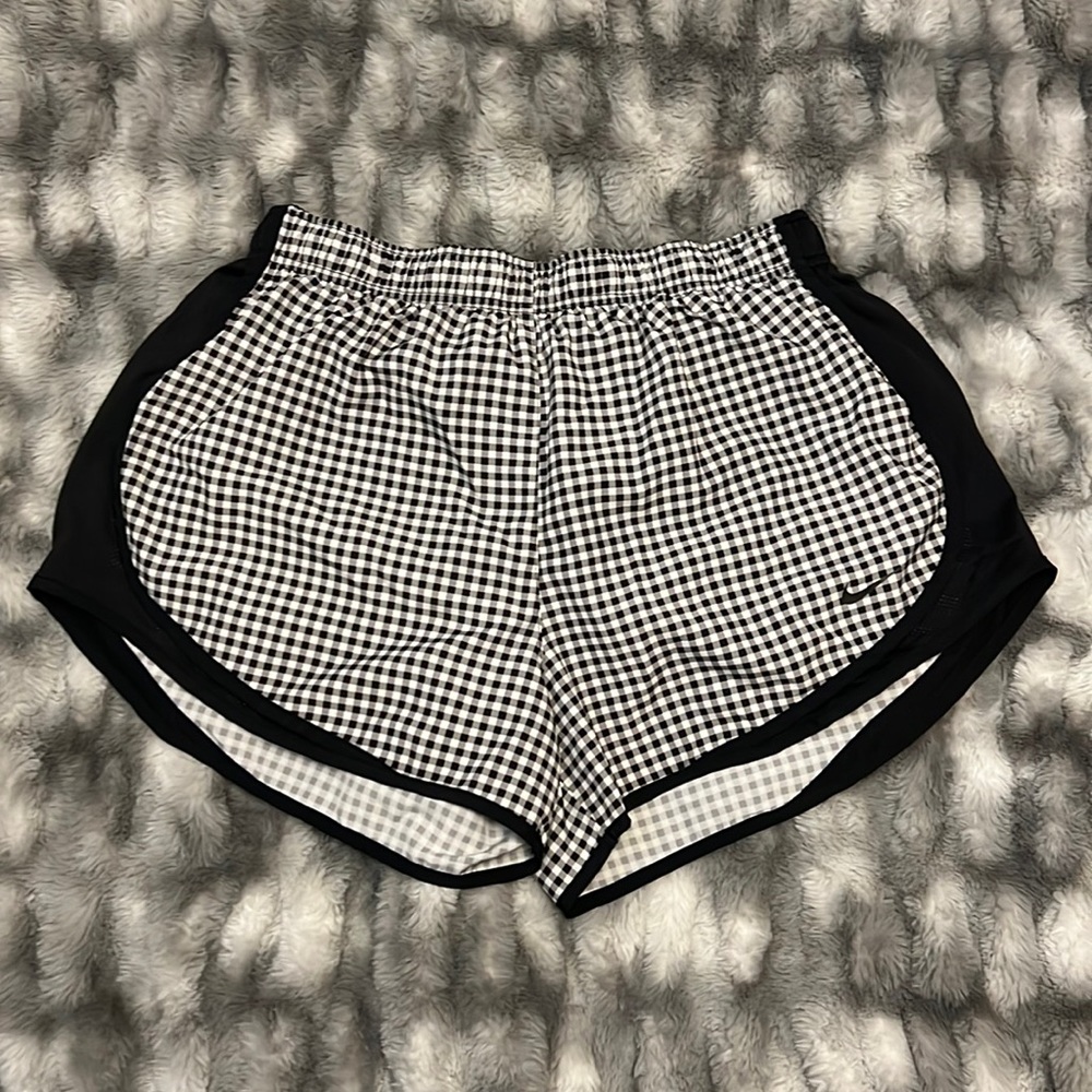 Nike Dri-fir checkered black and white shorts for women